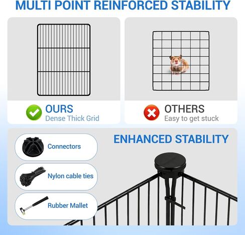 VISCOO 20 Panels Guinea Pig Cages, Small Animal Playpen with Liner in Saudi Arabia
