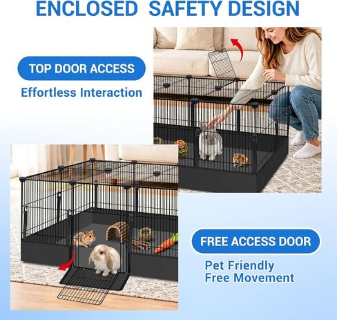 VISCOO 20 Panels Guinea Pig Cages, Small Animal Playpen with Liner in Saudi Arabia