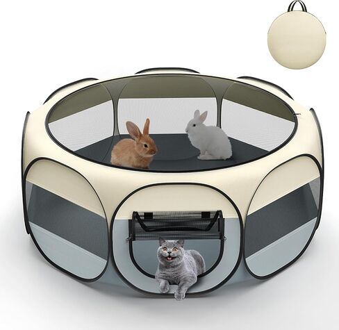 VavoPaw Small Animal Playpen, Chicken Brooder Box with Cover Top, Black in Kuwait
