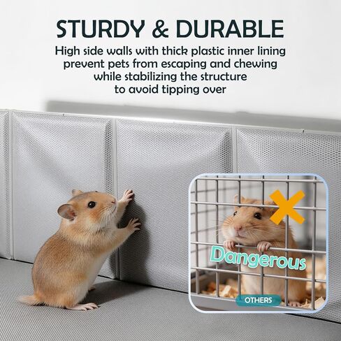 MEEXPAWS Small Animal Playpen, Portable Hamster Guinea Pig Cage for Travel in Kuwait