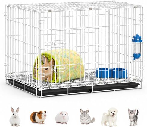 Small Animal Cage Indoor, Hamster Cage with Water Bottle & Food Bowl & Washable Small Nest, Guinea Pig Cage for Ferret, Chinchilla, Bunny, Kitten, Hedgehog, Squirrel, Rat, Rabbit in Kuwait
