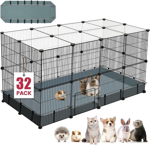 VISCOO 41 Panels Pet Playpen, 35.4" x 23.6" x 23.6" Small Animal Playpen in Saudi Arabia