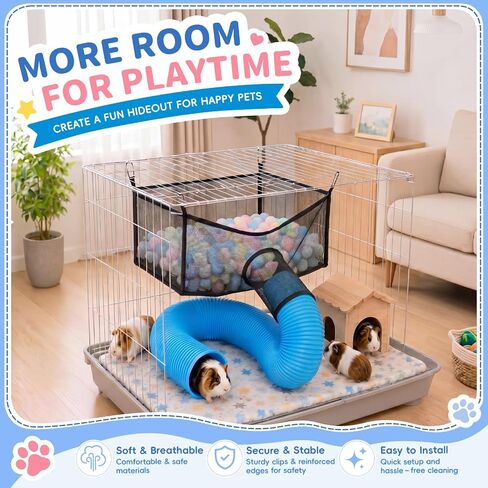 Mifoci Ferret Ball Hammock with 39in Tunnel, Black Hanging Hammock for Cage in Saudi Arabia