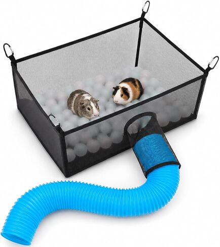 Mifoci Ferret Ball Hammock with 39in Tunnel, Black Hanging Hammock for Cage in Saudi Arabia