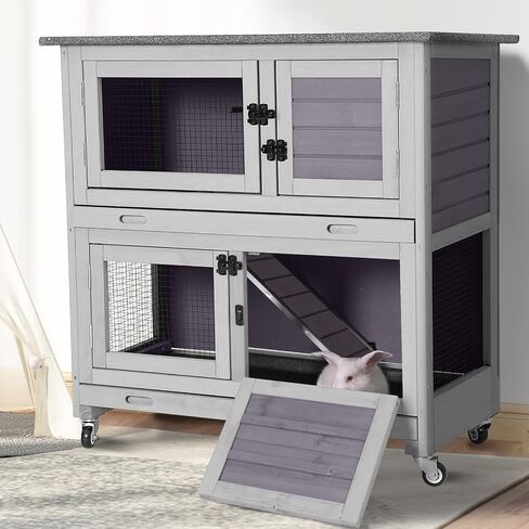 Rabbit Playpen，Small Animal Cage with Waterproof Mat, 48" L*48" W*24" H Metal Hedgehog with Door, C&C Cage for Guinea Pigs, Bunny, Hedgehogs, Chinchillas(Playpen Only) in Kuwait
