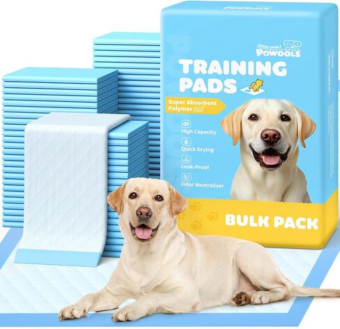 Powools Puppy Pads for Dogs, 34 x 28 in, 6-Layer, Leak-Proof, 100-Pack in Saudi Arabia