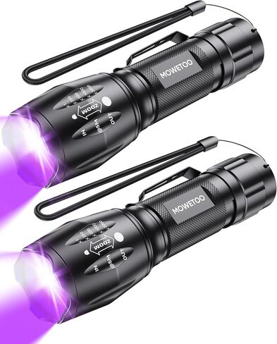 MOWETOO UV Flashlight with 395nm Black Light & White Light in Saudi Arabia