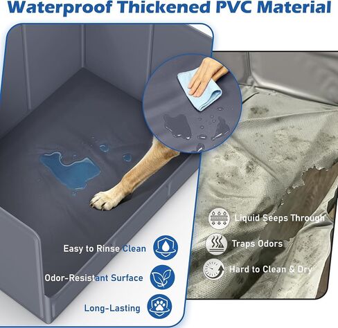 Foldable Dog Litter Box, Waterproof Dog Pee Pad Holder, Dog Potty Tray in Kuwait