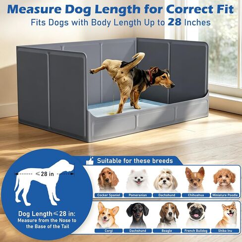 Foldable Dog Litter Box, Waterproof Dog Pee Pad Holder, Dog Potty Tray in Kuwait