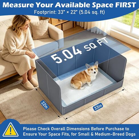 Foldable Dog Litter Box, Waterproof Dog Pee Pad Holder, Dog Potty Tray in Kuwait