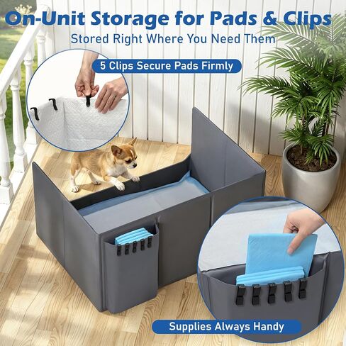 Foldable Dog Litter Box, Waterproof Dog Pee Pad Holder, Dog Potty Tray in Kuwait
