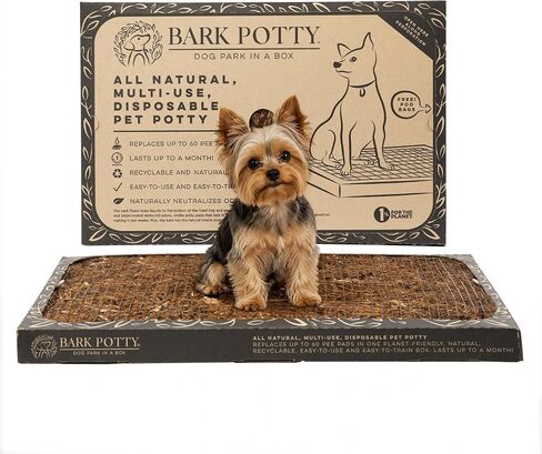 Bark Potty Disposable Dog Litter Box - Natural Bark Dog Potty Tray 30x20 in Saudi Arabia