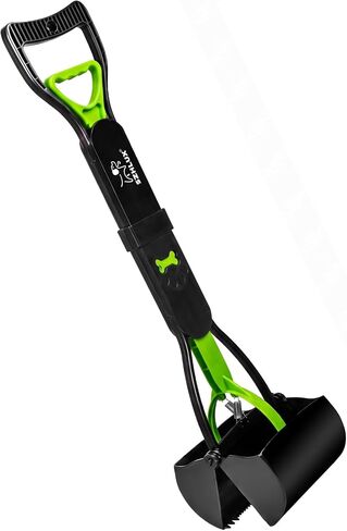 SZHLUX 28" Pooper Scooper, Foldable Dog Pooper Scooper with Unbreakable Material and Durable Spring for Grass and Gravel, Green in Kuwait