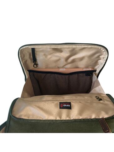 Capelle Miami Maxwell Waxed Canvas and Leather 16 Inch Laptop Backpack in Kuwait