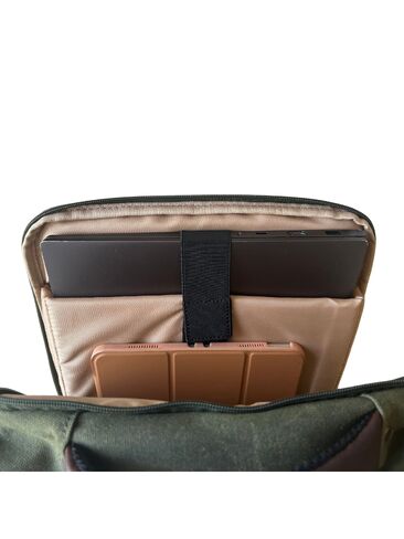 Capelle Miami Maxwell Waxed Canvas and Leather 16 Inch Laptop Backpack in Kuwait