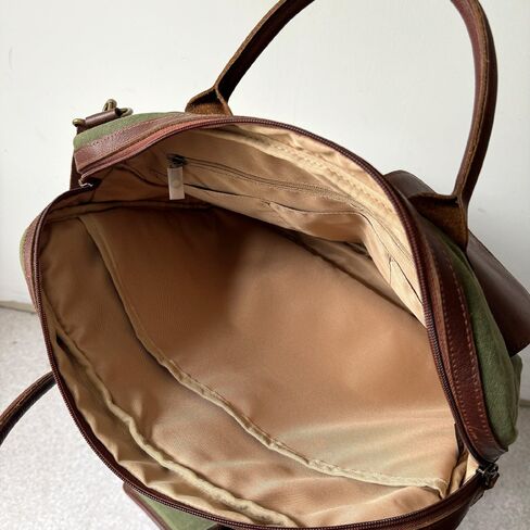 Capelle Miami Maxwell Top-Zip Waxed Canvas and Leather 16 Inch Laptop Messenger Bag in Kuwait