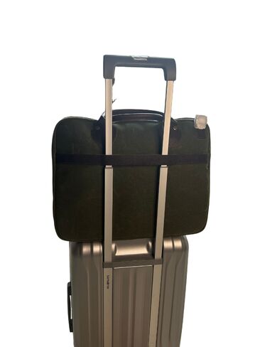 Capelle Miami Maxwell Top-Zip Waxed Canvas and Leather 16 Inch Laptop Messenger Bag in Kuwait