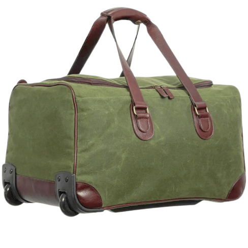 Capelle Miami Maxwell Waxed Canvas Rolling Duffel Bag in Kuwait