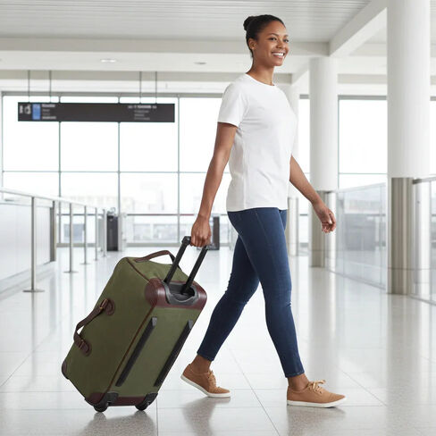 Capelle Miami Maxwell Waxed Canvas Rolling Duffel Bag in Kuwait