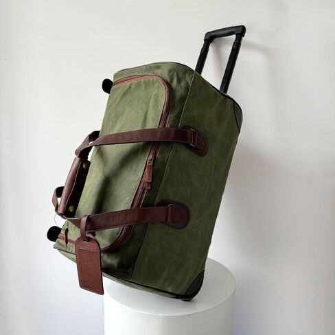 Capelle Miami Maxwell Waxed Canvas Rolling Duffel Bag in Kuwait