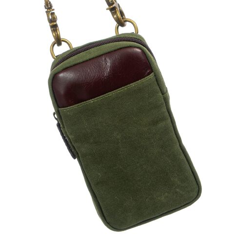 Capelle Miami Maxwell Waxed Canvas Crossbody Phone Pouch Wallet in Kuwait