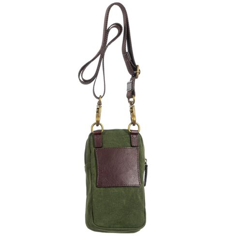 Capelle Miami Maxwell Waxed Canvas Crossbody Phone Pouch Wallet in Kuwait