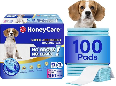 Care Care All-Absorb ، صغير 17.5 "× 23.5" ، 120 Count ، Cog and Puppy Palcs ، Extra Extorbent and Roachling ، Fals Plats 5 طبقات مقاومة للتسرب مع سطح سريع ، أزرق ، A05 in Kuwait