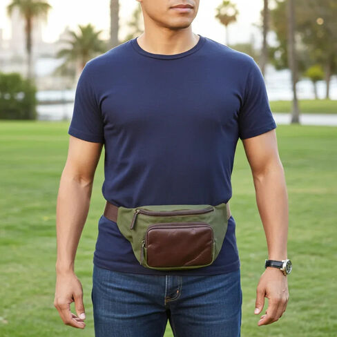 Capelle Miami Maxwell Waxed Canvas Waist Pack and Crossbody Sling Bag in Kuwait
