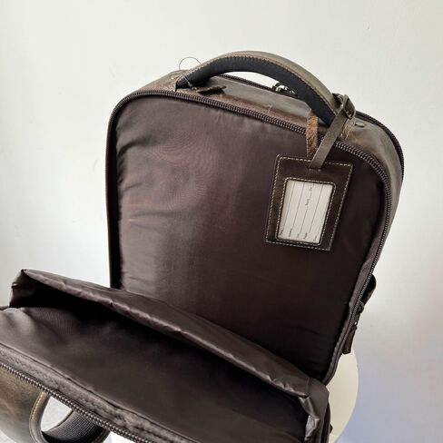 Capelle Miami Crazy Horse Leather 16 Inch Laptop Backpack, Brown in Kuwait