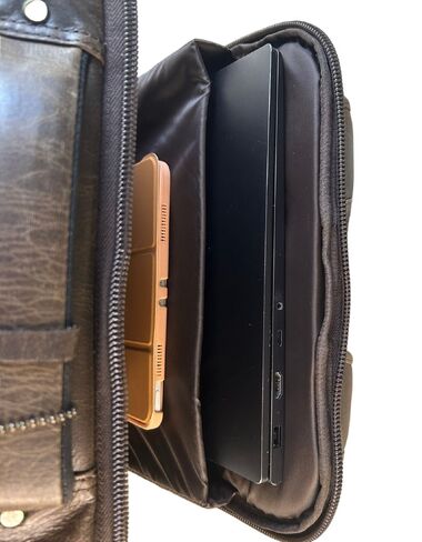 Capelle Miami Crazy Horse Leather 16 Inch Laptop Backpack, Brown in Kuwait