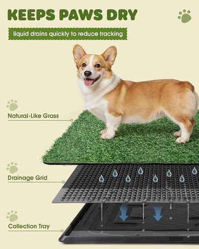 Powools Grass Pad for Dogs Potty, 3-Layer Reusable, Washable, 30 x 20 in in Saudi Arabia