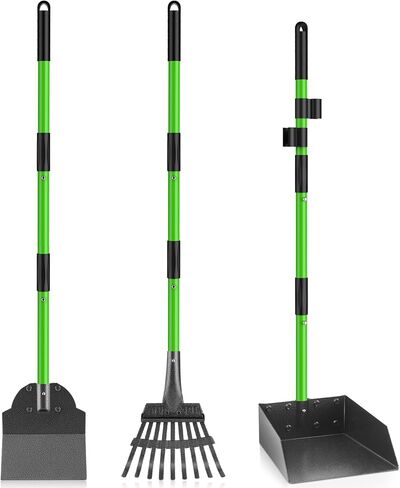 Pooper Scooper, Metal Poop Scoop with Tray, Rake, Spade for Large Small Dog in Kuwait