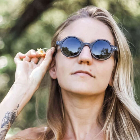 Capelle Miami Flic Polarized Wooden Sunglasses in Kuwait