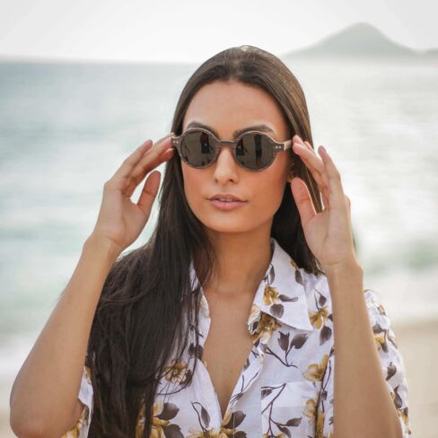Capelle Miami Flic Polarized Wooden Sunglasses in Kuwait
