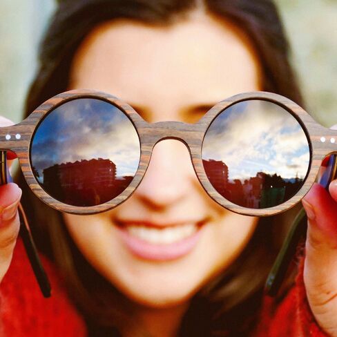 Capelle Miami Flic Polarized Wooden Sunglasses in Kuwait