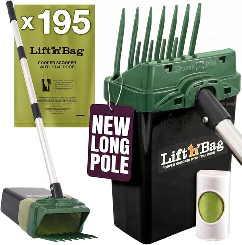 Neater Pet Brands Lift N' Bag Dog Pooper Scooper with 22" Pole, 15 Bags in Saudi Arabia