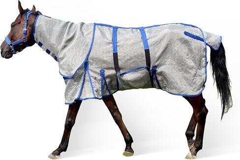 Horse Blanket,Horse Blanket for Real Horses, Lasting Horseblanket with Breathable Fly Sheet & Summer Horse Coat, Horse Blankets for All Seasons(Grey, US78 in(EU145 cm)) in Saudi Arabia