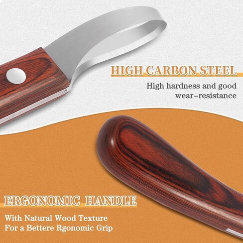 Hoof Knife for Horses with Sharpener, Double-Edge Loop Knife for Farriers in Kuwait