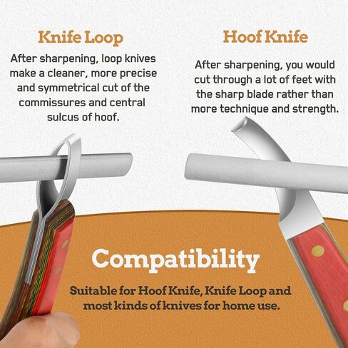 Antidious Hoof Knife Sharpener, 5 inch Farrier tool Honing Rod with Diamond Coated to Keep Hoof Knives and Cutting Instruments Sharp Black in Saudi Arabia