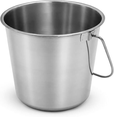 Grip Stainless Steel Bucket (1 Gallon) - Great for Pets, Cleaning, Food Prep - Hang on Fences, Cages, Kennels - Home, Garage, Workshop in Saudi Arabia