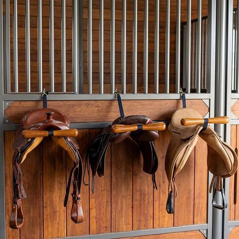 Portable Saddle T Hanger for Car & Trailer - Heavy Duty Headrest Saddle Rack Organizer for Western & English Horse Tack - Space-Saving No-Drill Equestrian Gear Storage in Kuwait