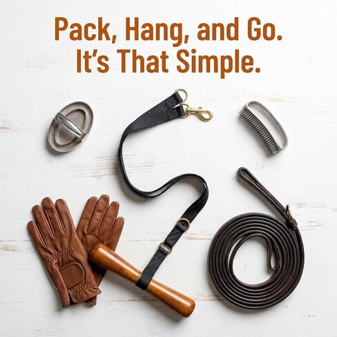 Portable Saddle T Hanger for Car & Trailer - Heavy Duty Headrest Saddle Rack Organizer for Western & English Horse Tack - Space-Saving No-Drill Equestrian Gear Storage in Kuwait