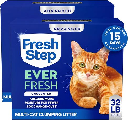 Fresh Step Advanced Simply Unscented Multi Cat Clumping Cat Litter, 18.5 lb in Kuwait
