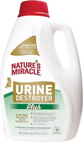 Nature's Miracle Cat Urine Destroyer Plus, Enzymatic Cleaner, 32 oz in Saudi Arabia