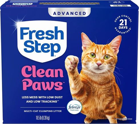 Fresh Step Advanced Clean Paws Multi Cat Clumping Cat Litter, 18.5 lb, 2 Pk in Kuwait