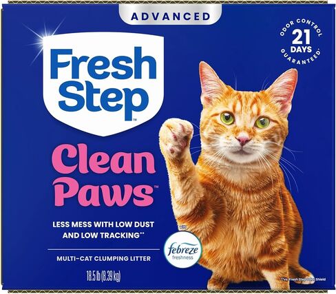 Fresh Step Advanced Clean Paws Multi Cat Clumping Cat Litter, 18.5 lb, 2 Pk in Kuwait