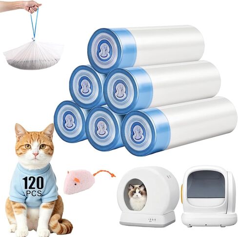 120 Count Drawstring Cat Litter Bags Compatible with MW-SC01/SC02/SC09/LR01 in Saudi Arabia