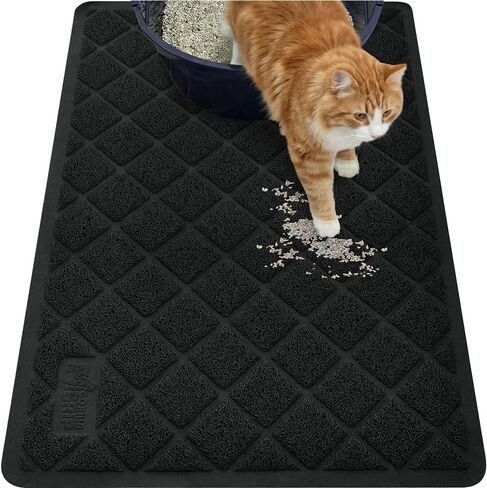 GORILLA GRIP Cat Litter Mat, Coiled Mesh Trapping Mats, 24x17 Gray in Kuwait