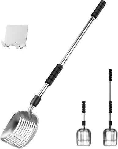 Depets Cat Litter Scoop, Long Handle Metal Litter Scooper - No Bending in Kuwait