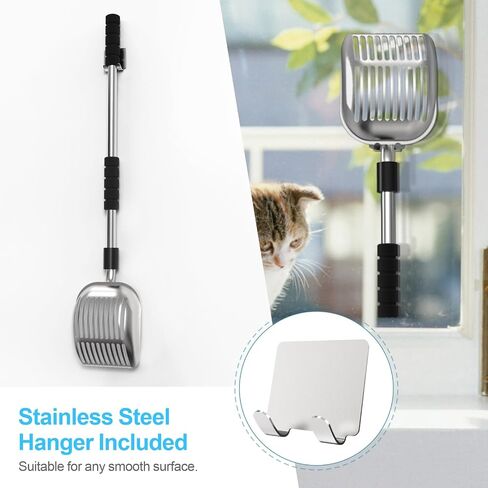 Depets Cat Litter Scoop, Long Handle Metal Litter Scooper - No Bending in Kuwait